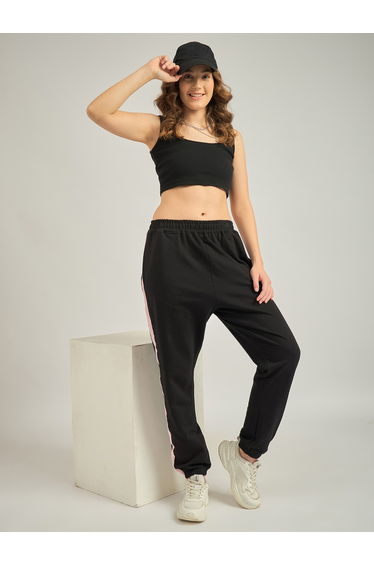 Black Side Tape Joggers