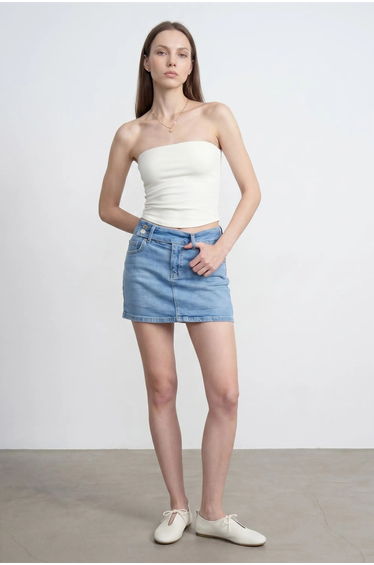 Dilvin Women’s Strapless Crop Bandeau Top