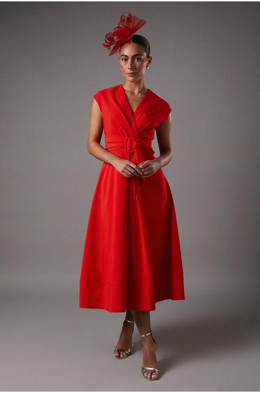 Belted Crepe Dress