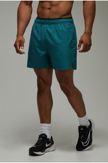 Man Active Stretch Woven 5inch Shorts - teal