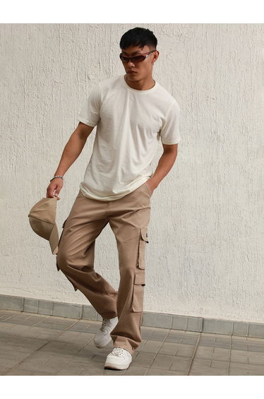 Straight Fit Double Cargo Pocket Pants