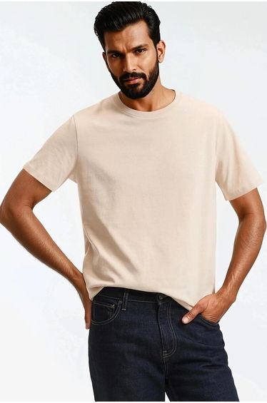 Crew Neck T-Shirt with Short Sleeves