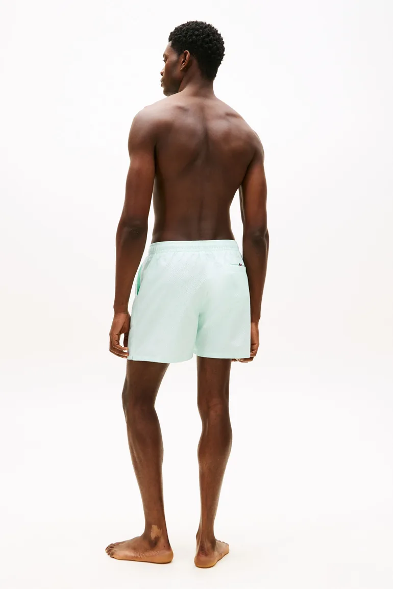 Medium Drawstring Swimshort Artic Aqua / Ecru Ithaca - 1