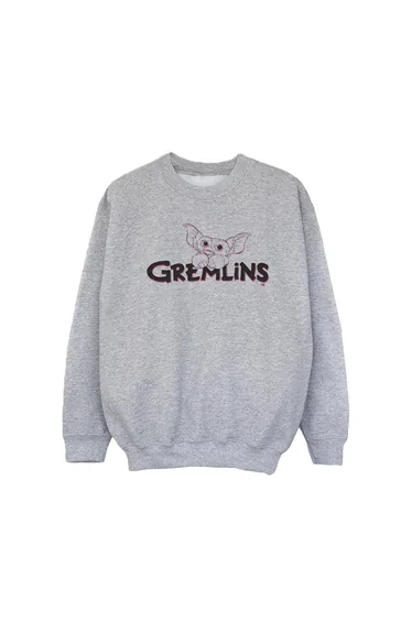 The Gremlins Girls Logo Line Sweatshirt - Sports Grey