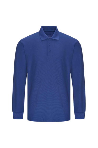 PRORTX Mens Long-Sleeved Polo Shirt - Royal Blue