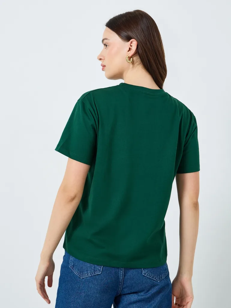 Women Grey Slogan Print T-Shirt - 4