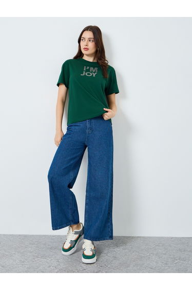 Women Grey Slogan Print T-Shirt