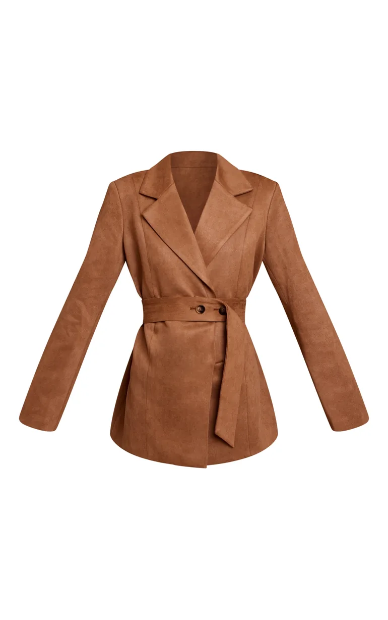 brown suede blazer dress The Kelly Blazer Dress
