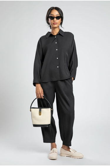 Utility Balloon Pants With Elastic Waist