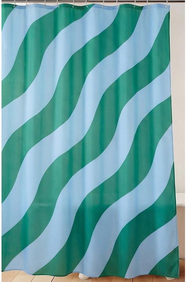 Vague Printed Shower Curtain in Recycled Polyester