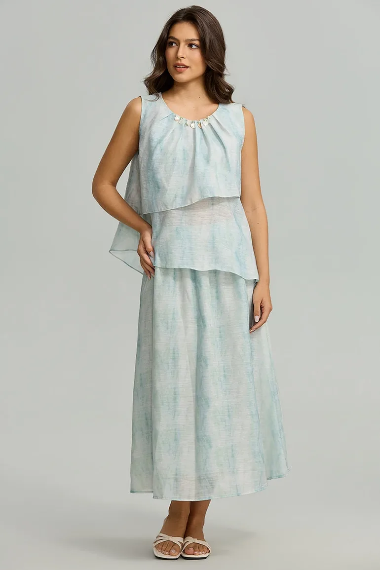 Midi Skirt With Elastic Waist
