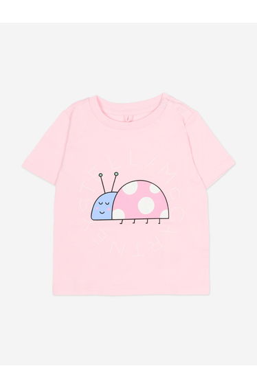 Stella McCartney Baby Girls Ladybird Logo T-Shirt in Pink