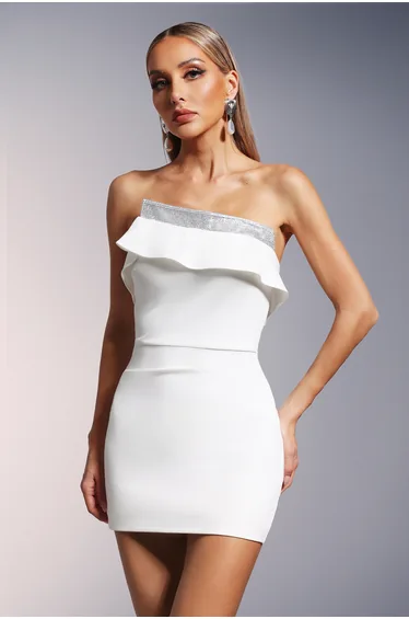 Madelynn Strapless Diamond Mini Dress