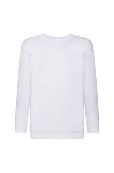 Fruit Of The Loom Childrens Unisex Set In Sleeve Sweatshirt (Pack of 2) - White