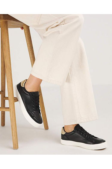 Classic Lace Up Trainer Wide