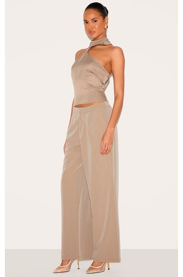Mushroom Halterneck Detail Long Top