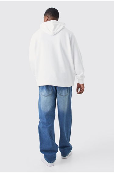 Plus Relaxed Rigid Jean - mid blue