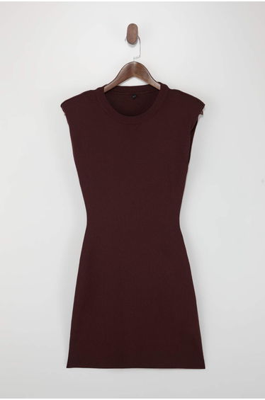 Brown Short / Mini Knitwear Summer Special Yarn Dress
