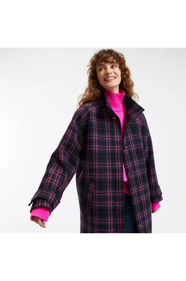 Checked Winter Maxi Coat