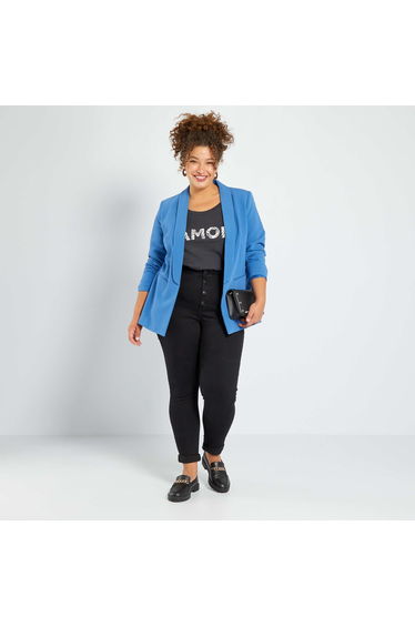 Skinny stretch trousers - 5 pockets BLACK