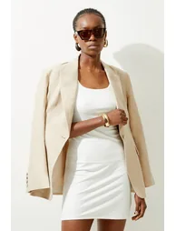 Stretch Cotton Jersey Strappy Mini Dress