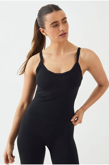 DSGN Studio Ultra Sculpt Thick Binding Vest Top - black