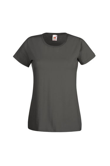 Fruit Of The Loom Ladies/Womens Lady-Fit Valueweight Short Sleeve T-Shirt - Light Graphite