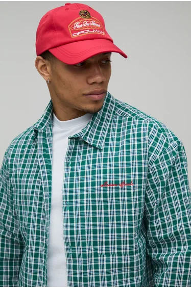 Oversized Boxy Raw Hem Checked Shirt - green