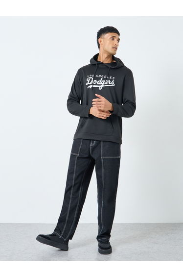 Mid Rise Paneled Loose Fit Jeans