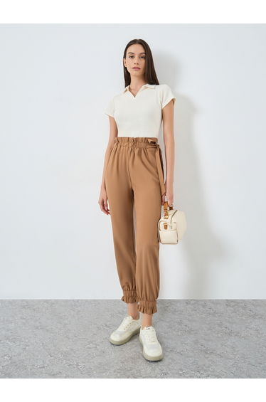 Paperbag Waist Tie Detail Pants