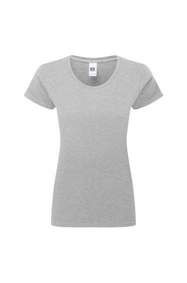 Russell Womens/Ladies Authentic Ringspun Cotton Classic T-Shirt - Light Oxford