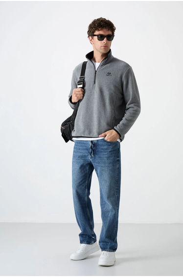 TOMMY Men's Half-Zip Plush Sweatshirt