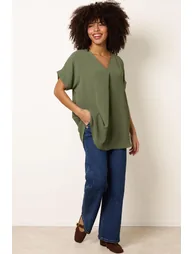 V Neck Crossover Top