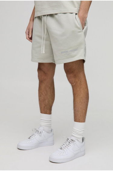 Relaxed Edizione Limitata Short Length Heavyweight Shorts - grey