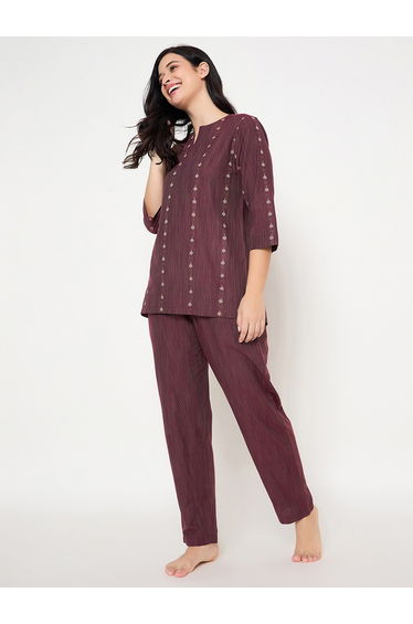 Cotton Printed Top and Pyjama Set