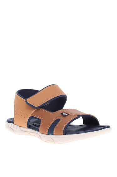 Back Strap Flat Sandals with Hook and Loop Closure
