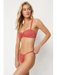 Pale Pink Tunnel High Leg Bikini Bottom - 5