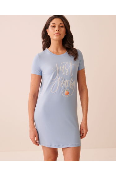Peach Print Super Soft Short Sleeve Sleepshirt
