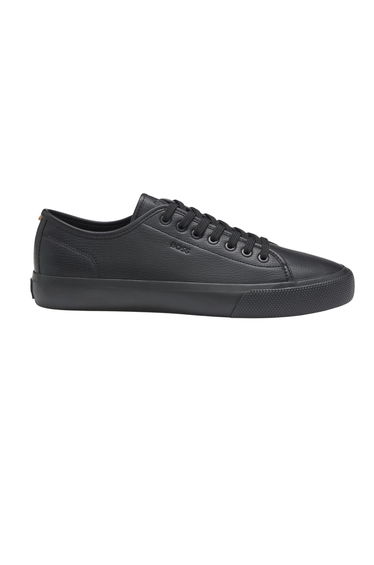 Boss Mens Profile Leather Low Sport Trainers - Black