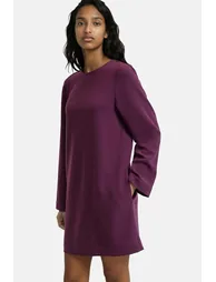 Straight Fit Long Sleeve Mini Dress - 1
