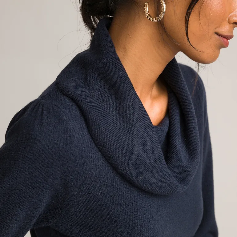 Fine Knit Jumper/Sweater with Cowl Neck - 2