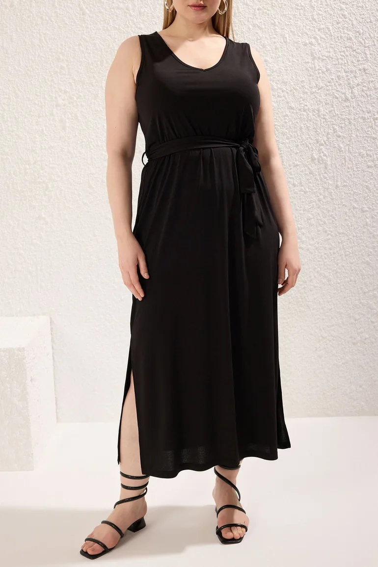 brown midi dress with sleeves Stine Goya Long Sleeve Turtleneck Knit Dress Coffee Brown
