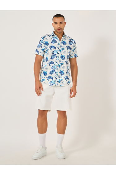 Plain Flap Pocket Shorts with Belt Loops