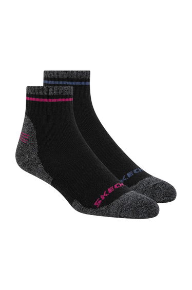 Women's Skechers 2 Pack of Trail Crew Socks in Black
