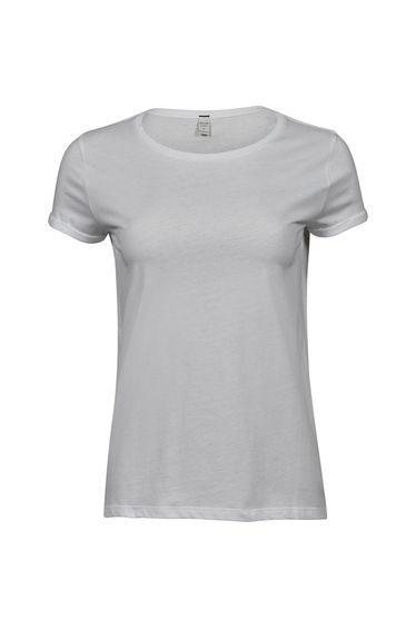 Tee Jays Womens/Ladies Roll-Up T-Shirt - White