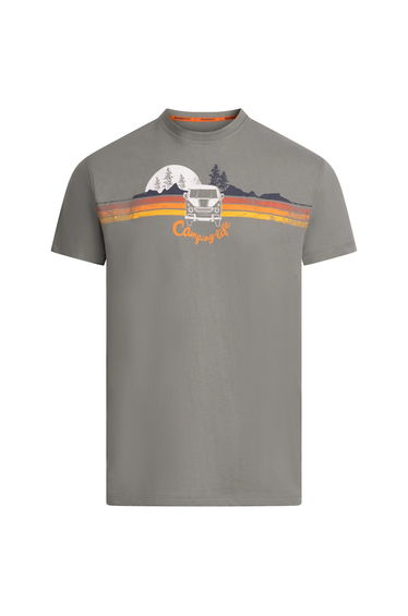 Trespass Mens Cromer II Printed Casual T-Shirt - Pond Blue
