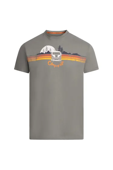 Trespass Mens Cromer II Printed Casual T-Shirt - Pond Blue