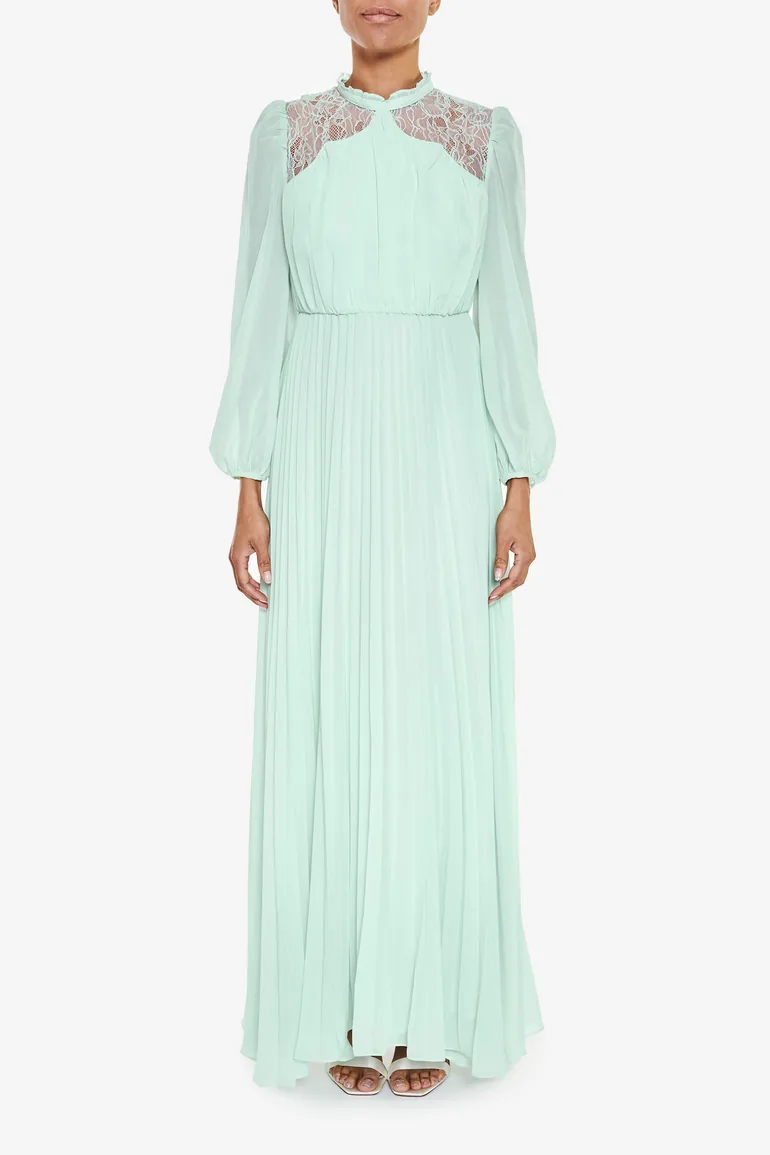 true decadence lace dress True Decadence Ruffle lace up maxi dress in cream