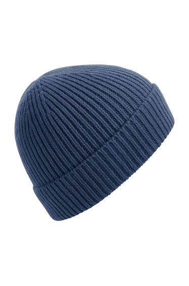 Beechfield Engineered Knit Ribbed Beanie - Steel Blue
