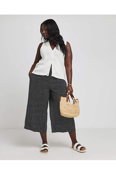 Wide Leg Woven Culottes